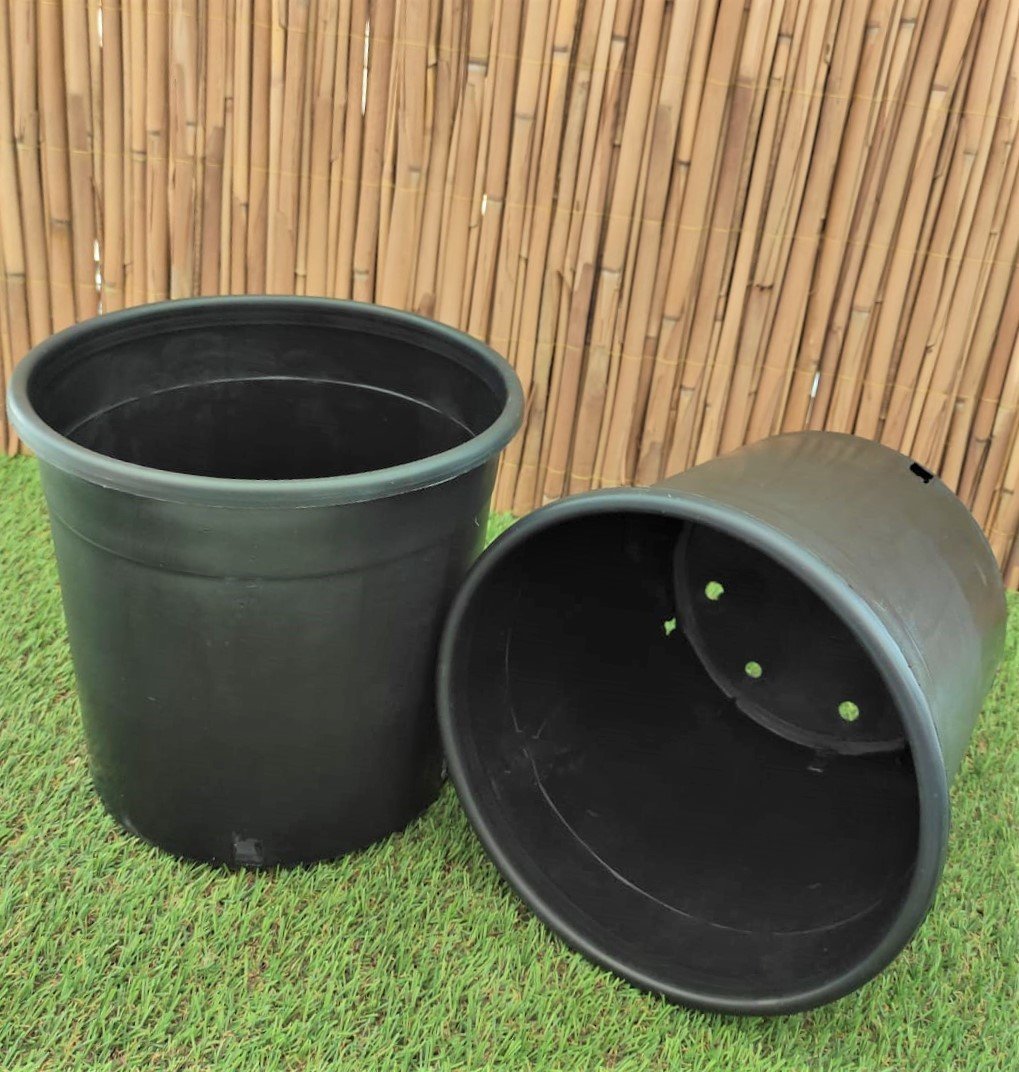 Yuvarlak Siyah Üretim Saksı 20 Adet 5 LT Üretim Saksısı