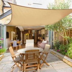 Gölgelik File 1,5x10 Metre % 95\' lik Dikişli Krem Bahçe Örtüsü Bahçe Filesi