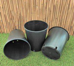 Yuvarlak Siyah Üretim Saksı 15 Adet 6,4 LT Üretim Saksısı