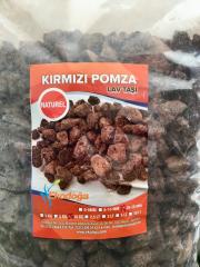 Kırmızı Pomza 1 KG 10-15 MM Lav Taşı  Cüruf Akvaryum Taşı
