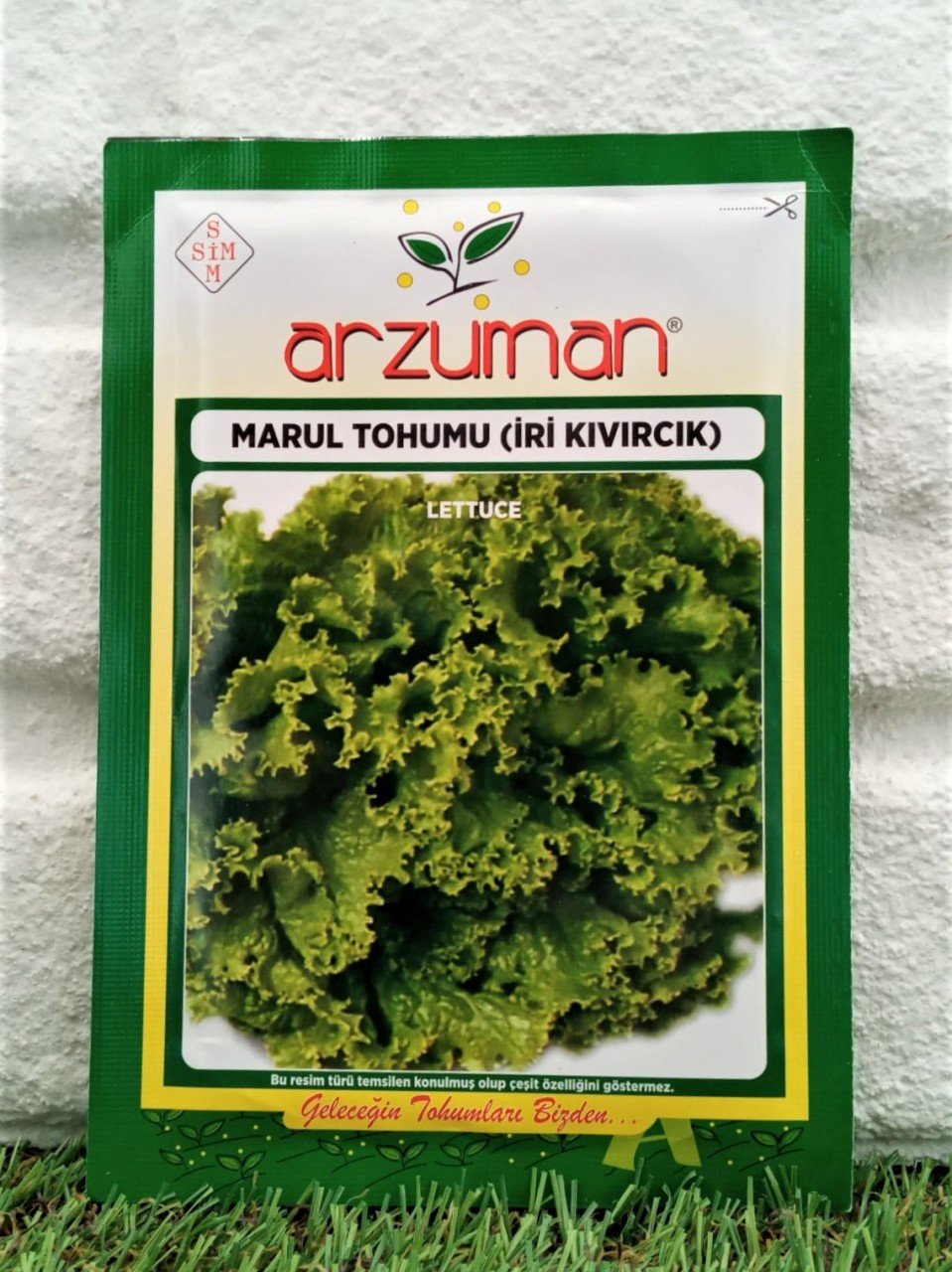 İri Kıvırcık Marul Tohumu 1 Paket (3000 Adet) Tohum Sebze Tohumu