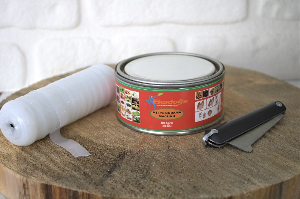3\'lü Set 250 GR Aşı Macunu+ Aşı Bıçağı+Aşı Bandı