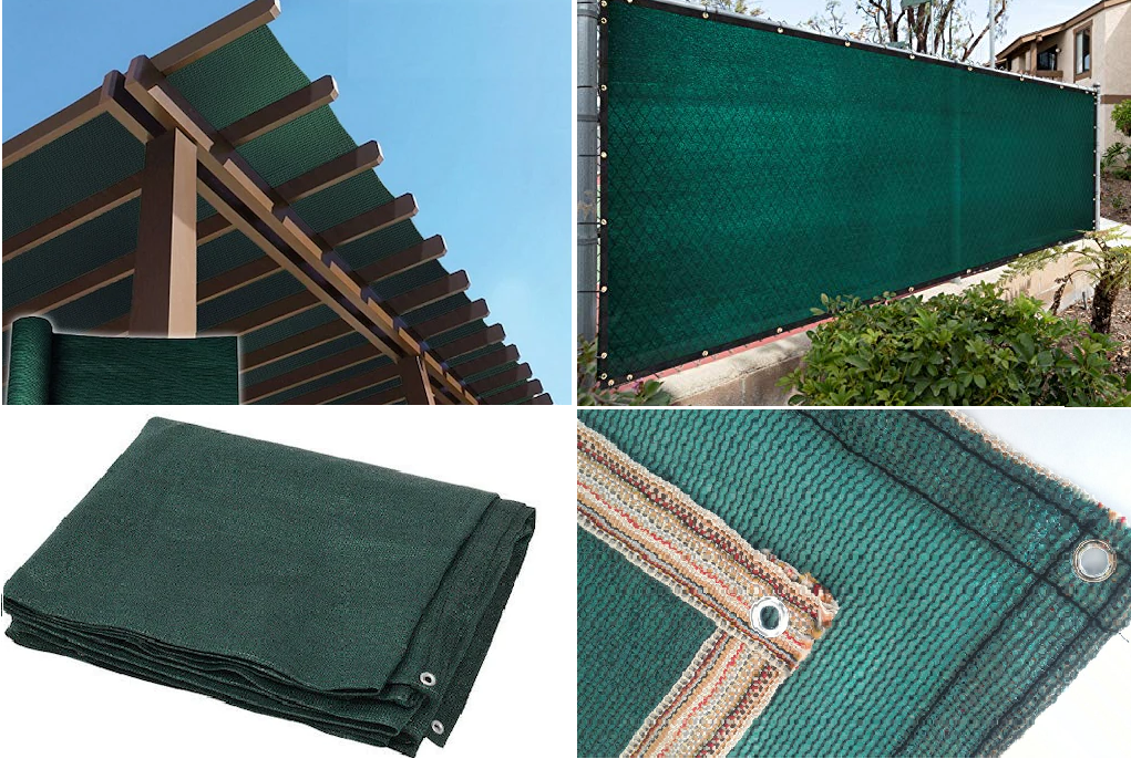 Gölgelik File 1,5x5 Metre % 95\' lik Dikişli Yeşil Bahçe Örtüsü Bahçe Filesi