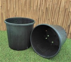 Yuvarlak Siyah Üretim Saksı 3 Adet 11,5 LT Üretim Saksısı