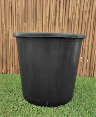 Yuvarlak Siyah Üretim Saksı 15 Adet 11,5 LT Üretim Saksısı