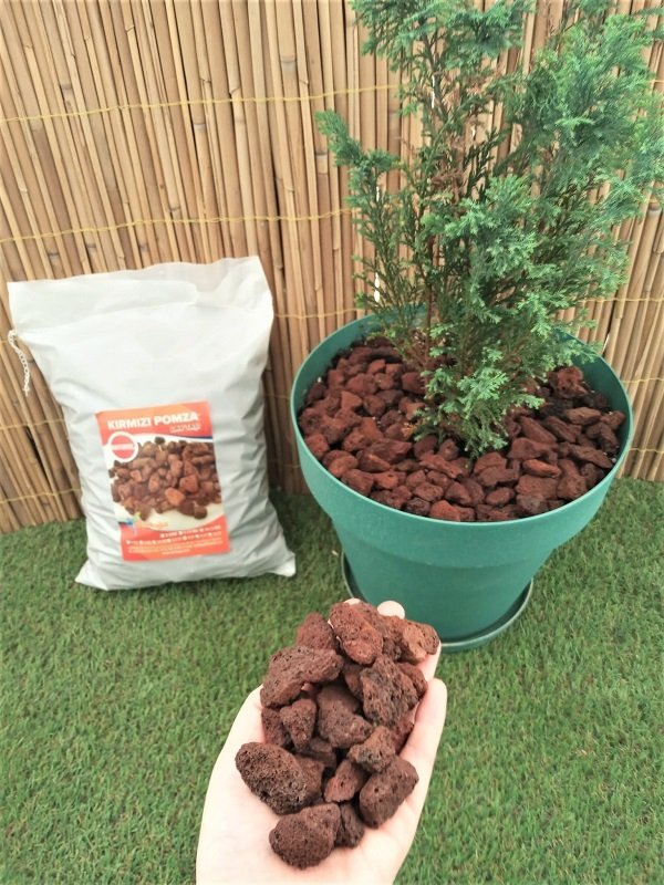 Kırmızı Pomza 10 KG 10-20 MM Lav Taşı  Cüruf Akvaryum Taşı
