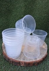 Orkide Üretim Saksısı 1 ADET 0,75 lt Şeffaf Delikli Saksı