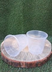 Orkide Üretim Saksısı 1 ADET 0,75 lt Şeffaf Delikli Saksı