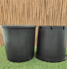 Yuvarlak Siyah Üretim Saksı 15 Adet 14 LT Üretim Saksısı