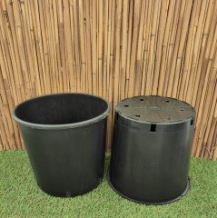Yuvarlak Siyah Üretim Saksı 3 Adet 18,5 LT Üretim Saksısı
