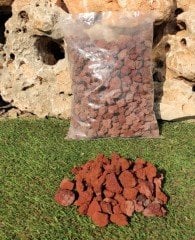 Kırmızı Pomza 15 KG 2-4 CM Lav Taşı  Cüruf Akvaryum Taşı