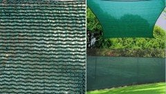 Gölgelik File 5x5 Metre % 75\' lik Dikişli Yeşil Bahçe Örtüsü Bahçe Filesi