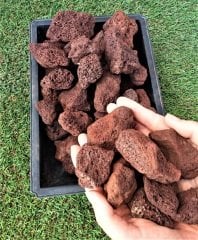 Kırmızı Pomza 15 KG 5-8 CM Lav Taşı  Cüruf Akvaryum Taşı