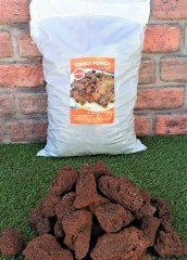 Kırmızı Pomza 15 KG 5-8 CM Lav Taşı  Cüruf Akvaryum Taşı