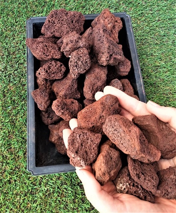 Kırmızı Pomza 20 KG 5-8 CM Lav Taşı  Cüruf Akvaryum Taşı