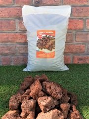 Kırmızı Pomza 25 KG 5-8 CM Lav Taşı  Cüruf Akvaryum Taşı