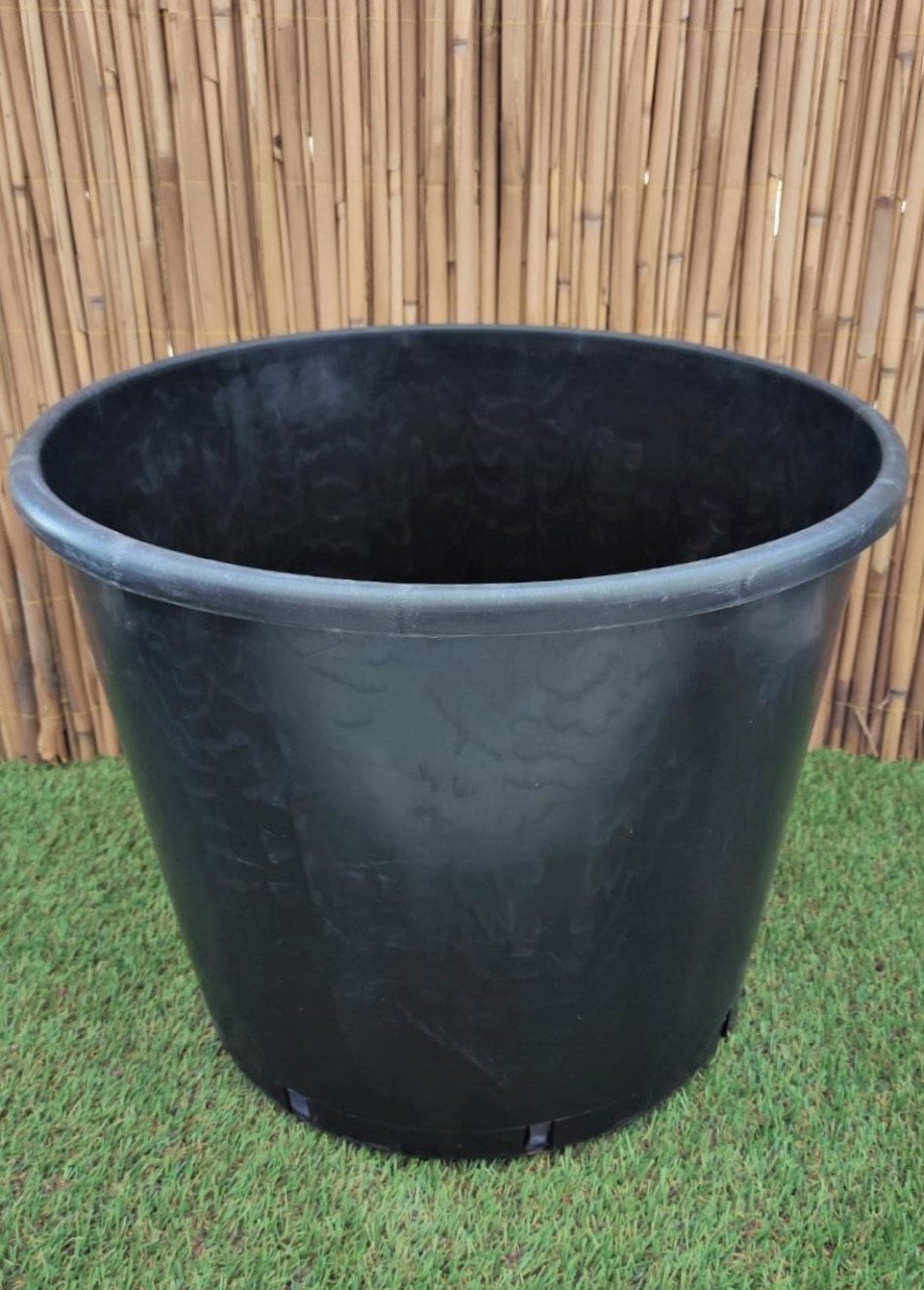 Yuvarlak Siyah Üretim Saksı 3 Adet 50 LT Üretim Saksısı