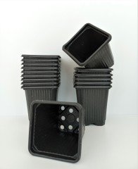 10 Adet Kare Vakum Saksı 8x8x9 CM Ucuz Saksı Üretim Saksısı