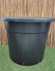 Yuvarlak Siyah Üretim Saksı 3 Adet 65 LT Üretim Saksısı