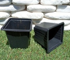 Kare Vakum Saksı 9x9x8 CM Ucuz Saksı Üretim Saksısı 5 ADET