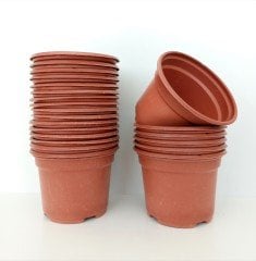 50 Adet Vakum Saksı 10,5X8 CM Ucuz Saksı Üretim Saksısı