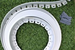 Çim Ayırıcı 20 Metre Beyaz Renk Çim Sınırlayıcı Taş Toprak Ayıracı