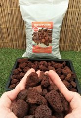 Kırmızı Pomza 15 KG 15-25 MM Lav Taşı Cüruf Akvaryum Taşı