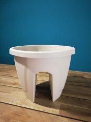 Renkli Saksı 7,5 LT 3 Adet Krem Renk Zümrüt Model Plastik Çiçek Saksısı