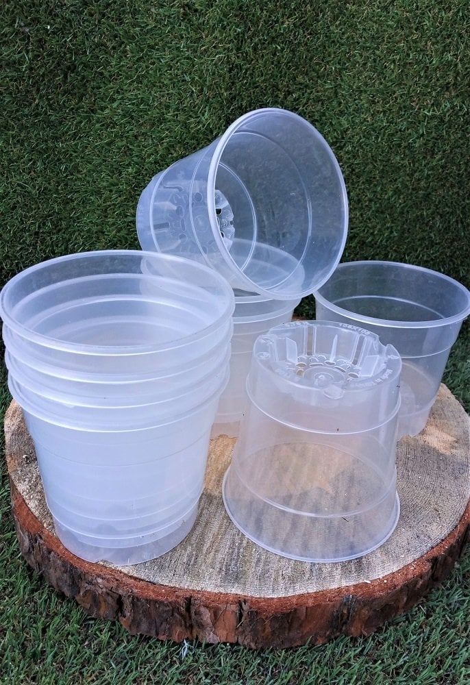 Orkide Üretim Saksısı 15 Adet 0,7 LT Şeffaf Orkide Çiçeği Saksısı