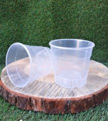 Orkide Üretim Saksısı 20 Adet 0,7 LT Şeffaf Orkide Çiçeği Saksısı