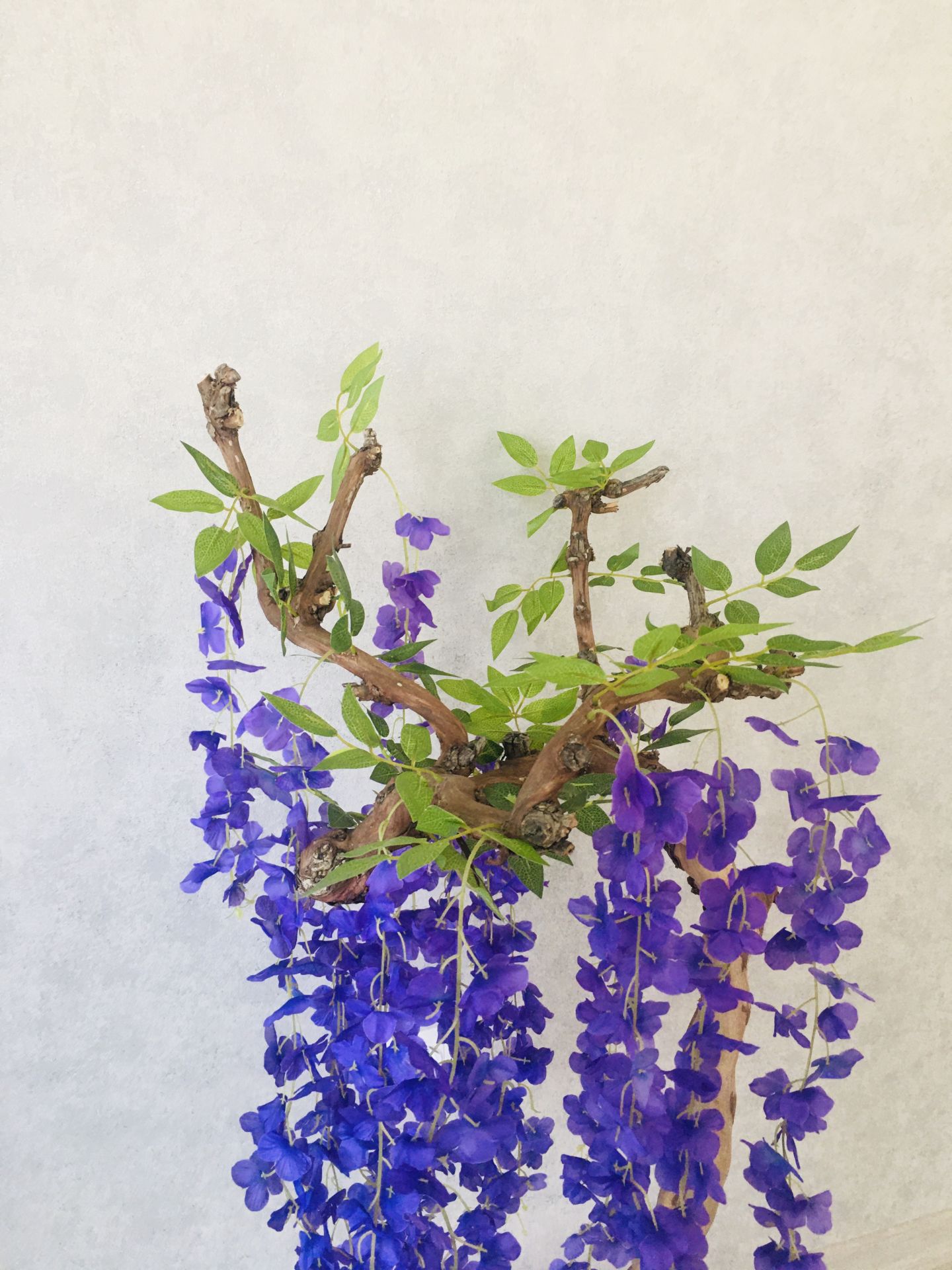 Yapay Çiçek 1 adet 80-90 cm Mor Salkım Ağacı Yapay Bitki Ağaç Bonsai Ağacı