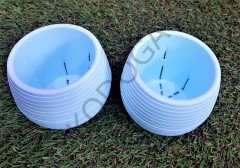 Renkli Kaktüs Saksısı  2 Adet 0,13 Lt Elvan Saksı Model Açık Mavi Renk Plastik Saksı