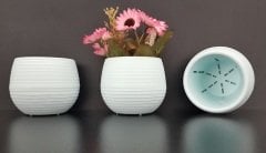 Renkli Kaktüs Saksısı  3 Adet 0,13 Lt Elvan Saksı Model Bebek Mavisi Renk Plastik Saksı
