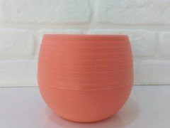 Renkli Kaktüs Saksısı 2 Adet 0,13 Lt Elvan Saksı Model Somon Renk Plastik Saksı