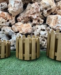 Renkli Saksısı 1 Adet 2,6 Lt Gold Renk İstanbul Saksı Plastik Çiçek Saksısı