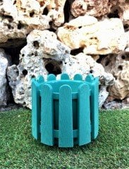 Renkli Saksısı 1 Adet 2,6 Lt Yeşil Renk İstanbul Saksı Plastik Çiçek Saksısı