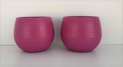 Renkli Kaktüs Saksısı 3 Adet 0,13 Lt Elvan Saksı Model Vişne Renk Plastik Saksı