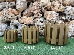 Renkli Saksısı 1 Adet 6,6 Lt Gold Renk İstanbul Saksı Plastik Çiçek Saksısı