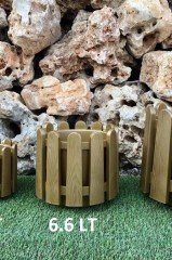 Renkli Saksısı 2 Adet 6,6 Lt Gold Renk İstanbul Saksı Plastik Çiçek Saksısı