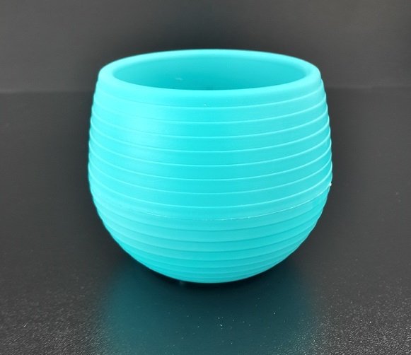 Renkli Kaktüs Saksısı 3 Adet 0,13 Lt Elvan Saksı Model Turkuaz Renk Plastik Saksı