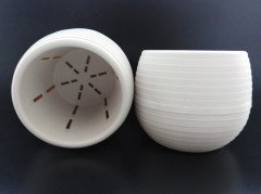 Renkli Kaktüs Saksısı 2 Adet 0,55 Lt Elvan Saksı Model Beyaz Renk Plastik Saksı