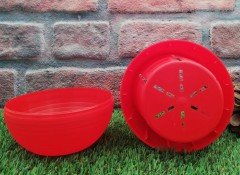 Renkli Kaktüs Saksısı 1 Adet 0,55 Lt Elvan Saksı Model Bordo Renk Plastik Saksı