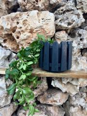 Renkli Saksısı 2 Adet 6,6 Lt Siyah Renk İstanbul Saksı Plastik Çiçek Saksısı