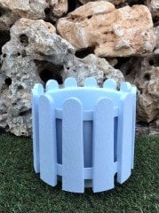 Renkli Saksısı 2 Adet 6,6 Lt Beyaz Renk İstanbul Saksı Plastik Çiçek Saksısı