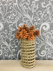 Çam Kozalağı 6 Adet Turuncu Renkli Kozalak Doğal Yılbaşı Kozalağı Dekoratif Kozalak Süs Kozalağı