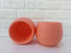 Renkli Kaktüs Saksısı 3 Adet 0,55 Lt Elvan Saksı Model Somon Renk Plastik Saksı