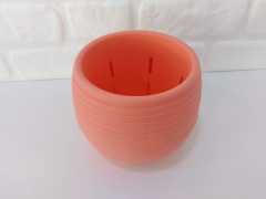 Renkli Kaktüs Saksısı 2 Adet 0,55 Lt Elvan Saksı Model Somon Renk Plastik Saksı