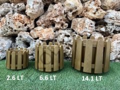 Renkli Saksısı 1 Adet 14,1 Lt Gold Renk İstanbul Saksı Plastik Çiçek Saksısı