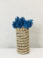 Çam Kozalağı 12 Adet Mavi Renkli Kozalak Doğal Yılbaşı Kozalağı Dekoratif Kozalak Süs Kozalağı