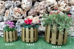 Renkli Saksısı 2 Adet 14,1 Lt Gold Renk İstanbul Saksı Plastik Çiçek Saksısı